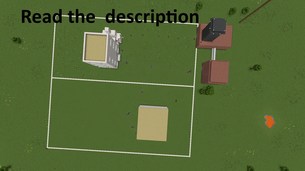 Industrial Power Plant with Two Modern Houses