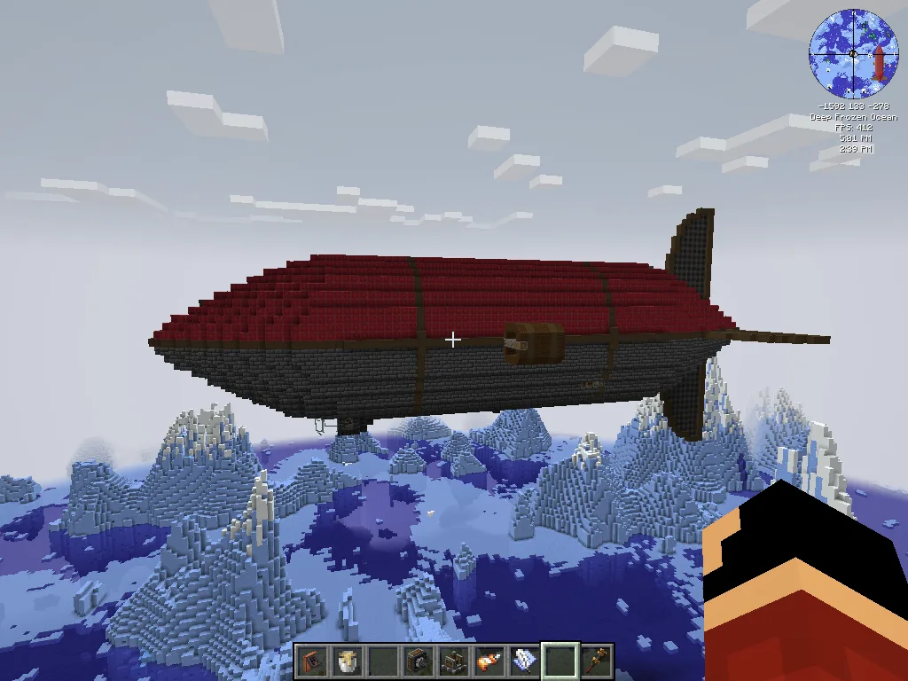 a big airship (dus not have engine)