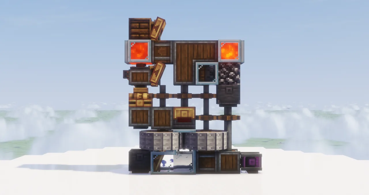 Compact Gold Farm [7x1x5 and 6x1x5] 20 ingots/h