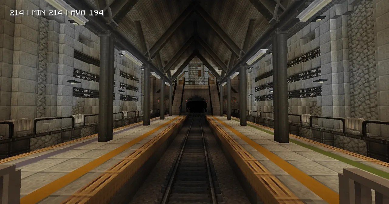 underground metro/subway station with 3 platforms