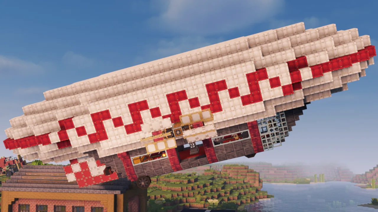 "Crimsair" - Create Aeronautics Airship - Mobile Starter Base