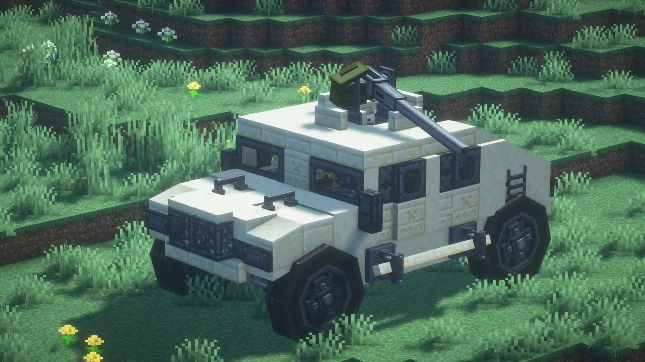 Humvee 'HMMWV' vehicle with an autocannon