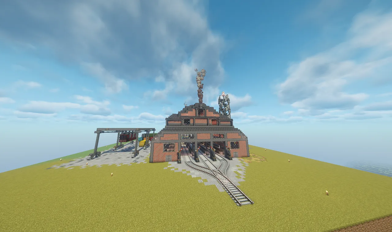 Train Depot with working crane