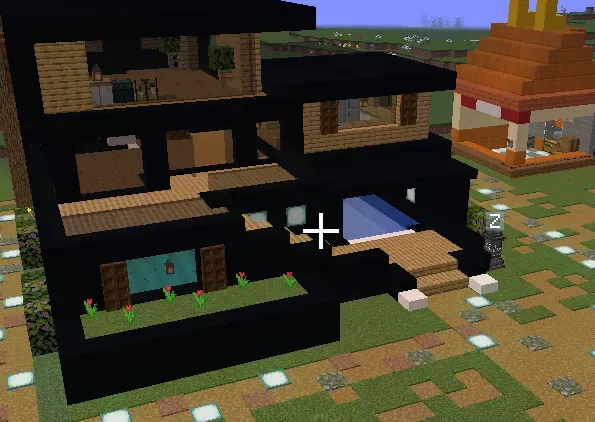 modern mansion black