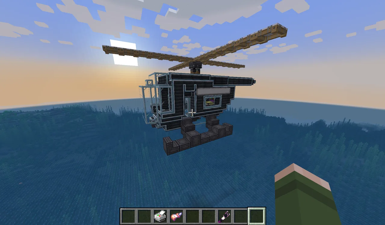 Helicopter with Vector Thrusters and Keyboard Controller