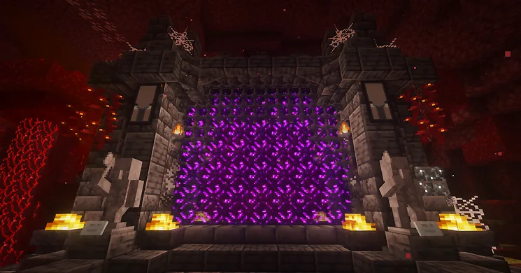Deepslate  castle gate Nether Portal