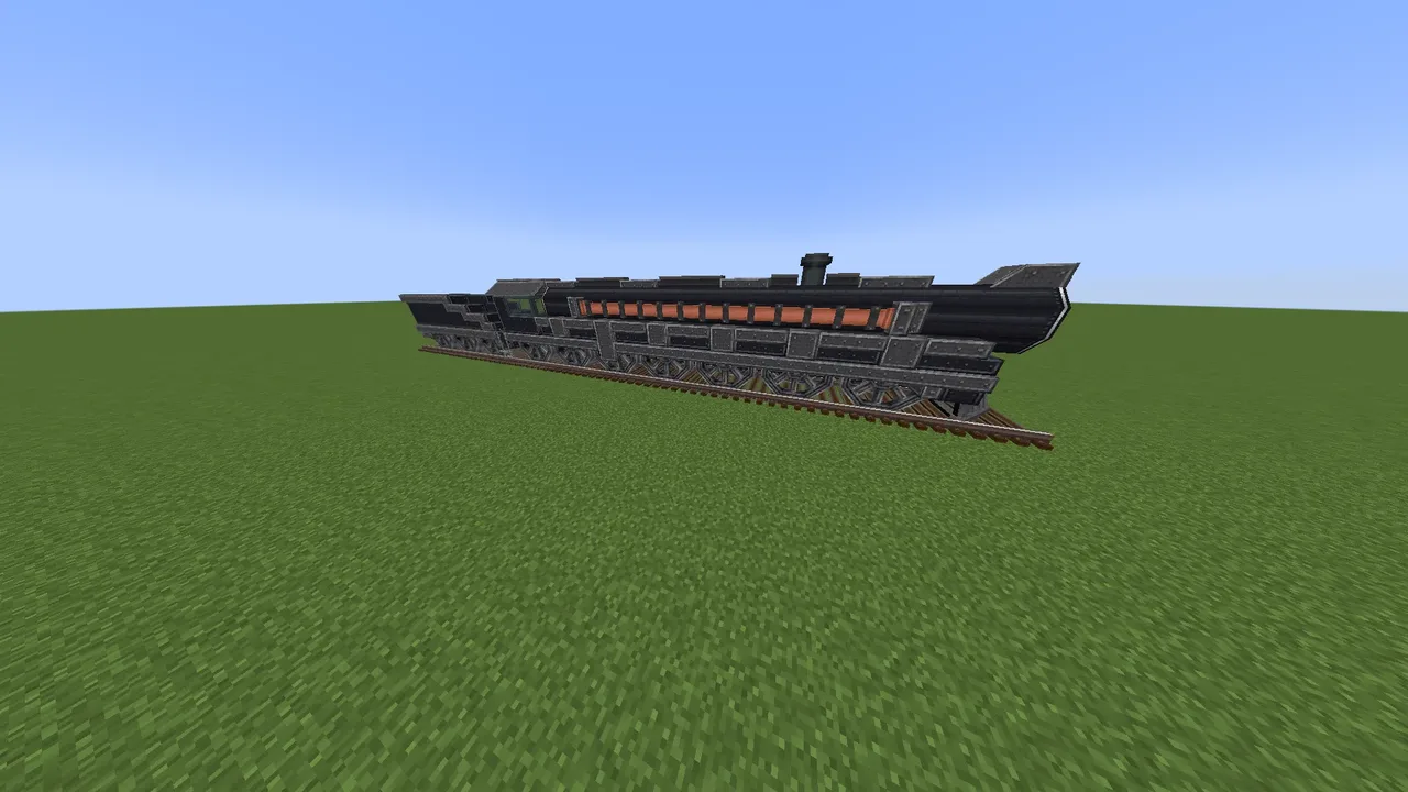 Long Black Wide Locomotive