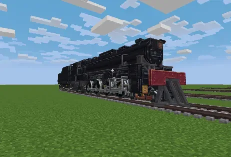 4-8-4 Black Steam Locomotive