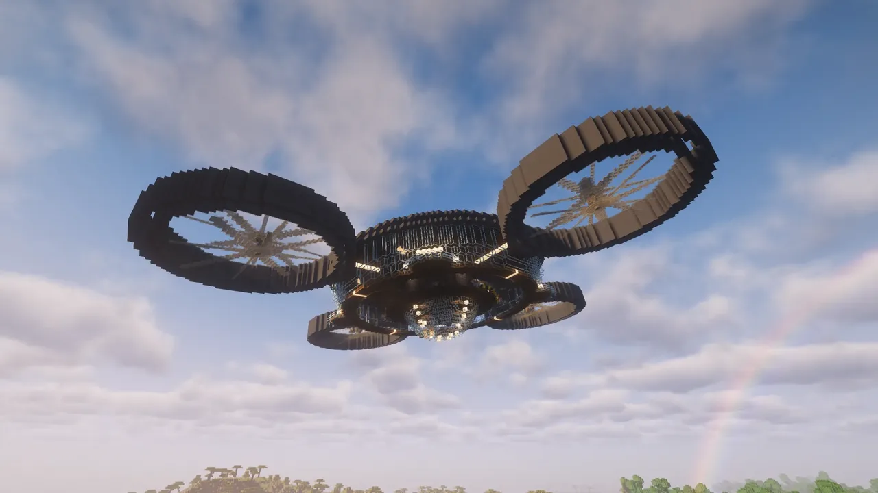 Realistic-flying drone with autopilot