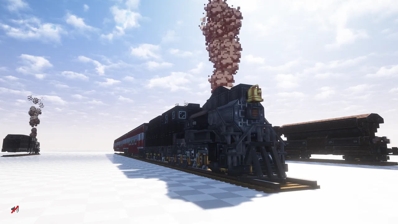 German Steam Locomotive with Passenger carriage