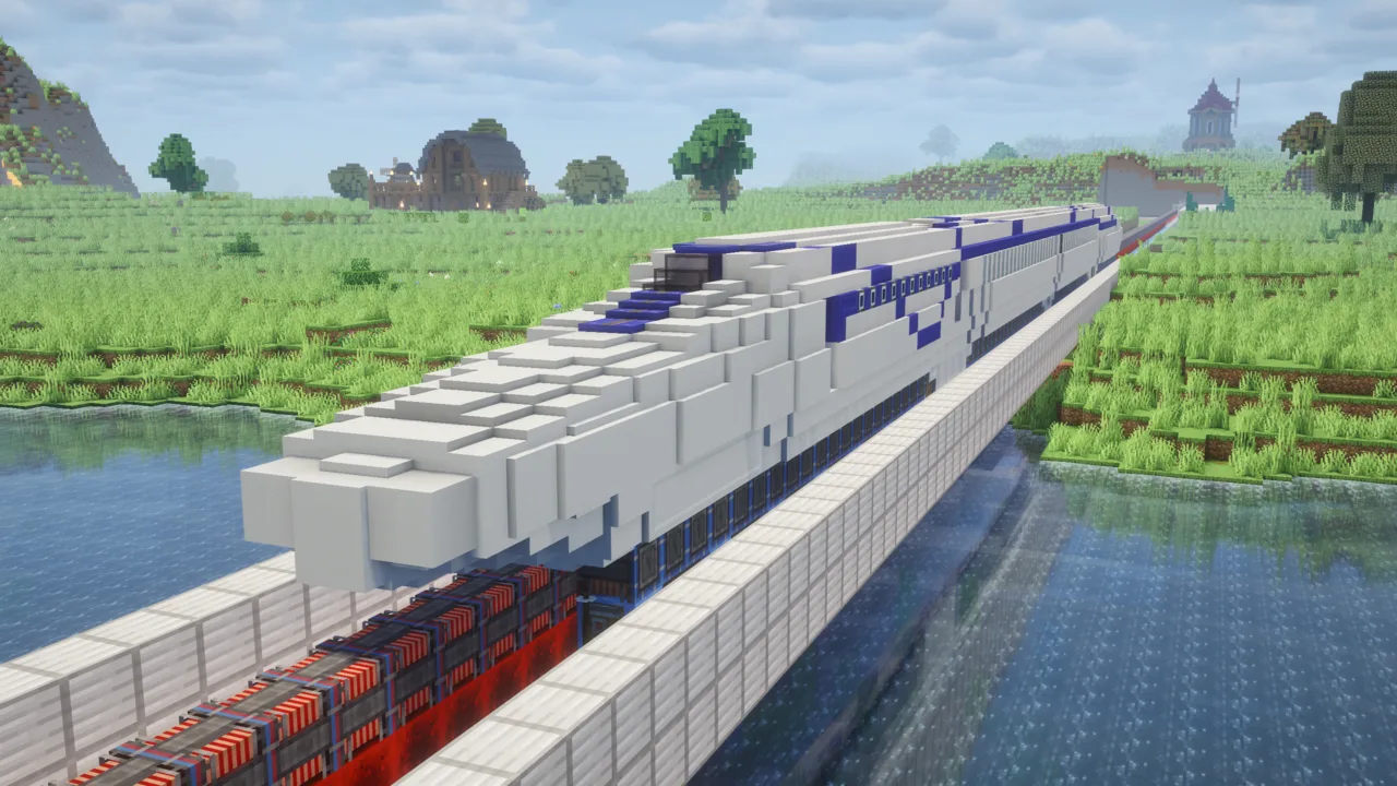Bullet Train with Track and Station