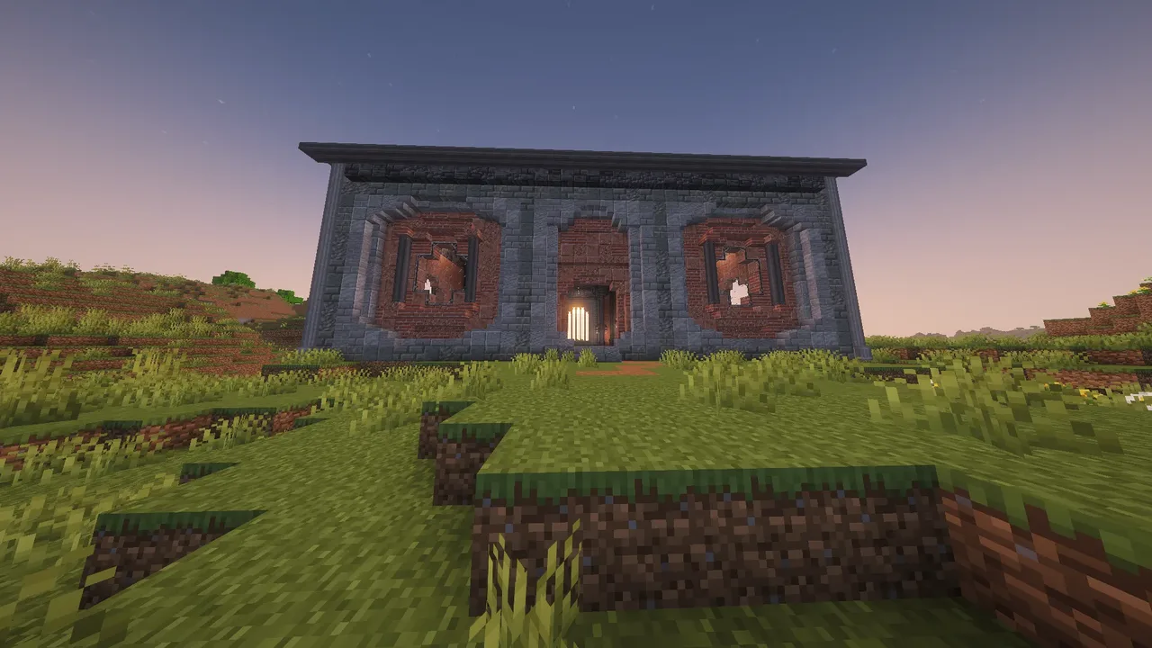 Industrial brick hall
