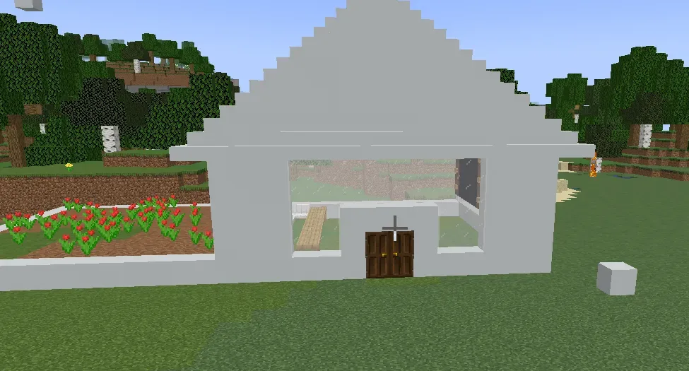 house that has a flower area