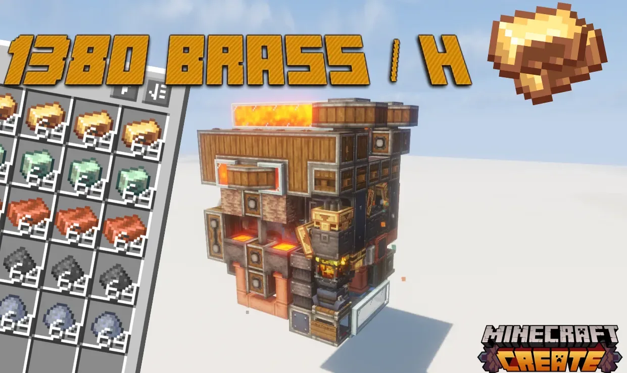 6x6x8 Brass Farm : Also makes Zinc, Copper, Gunpowder, and Clay
