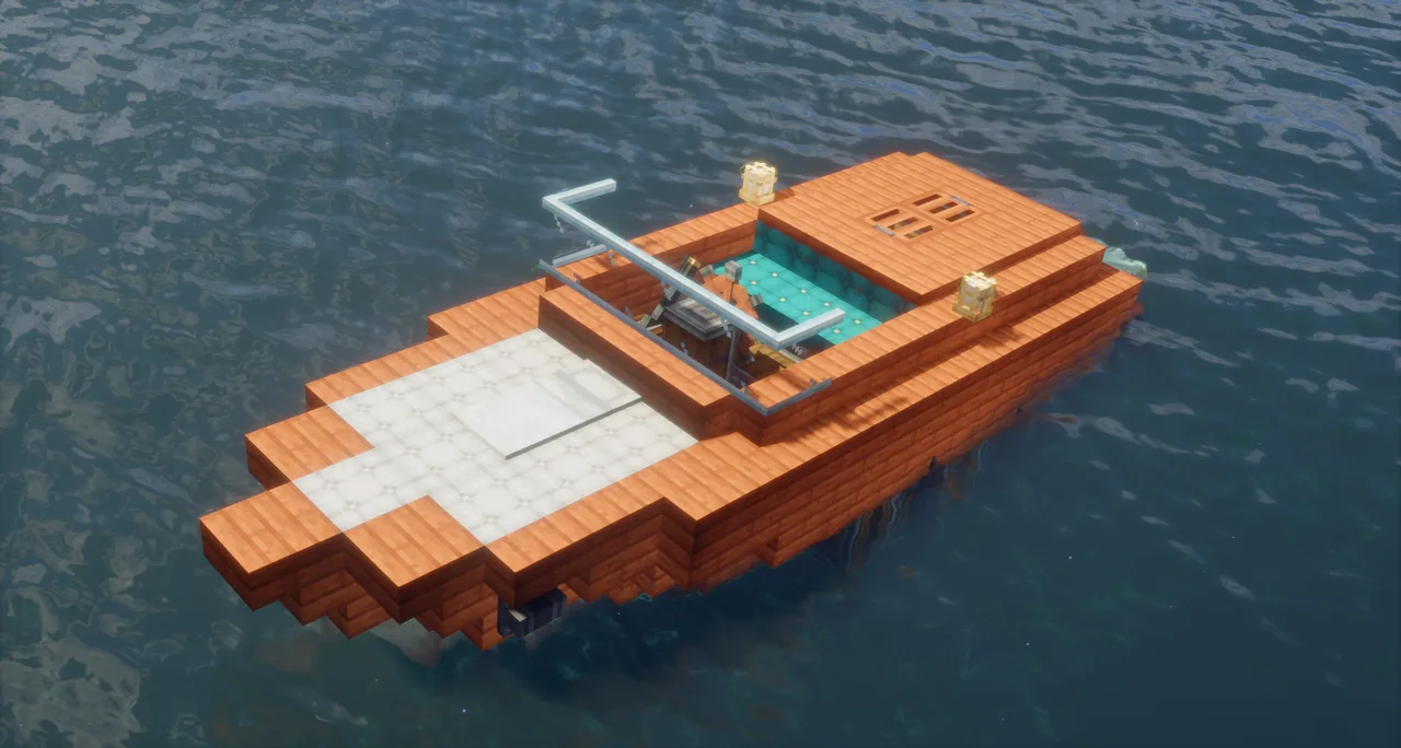 Wooden motorboat