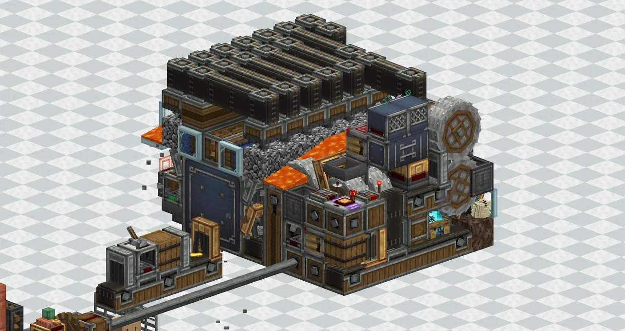 7x6x10 1212 Gold Ingot/h Compact Gold Farm