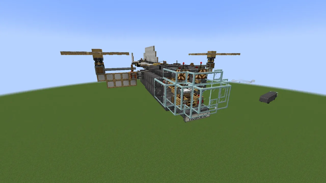 Dual-flight-mode helicopter (suitable for survival mode; powered by diesel, gasoline, or biodiesel; equipped with a basic configuration)