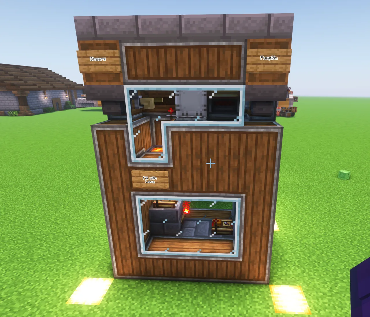 A simple carved pumpkin machine
