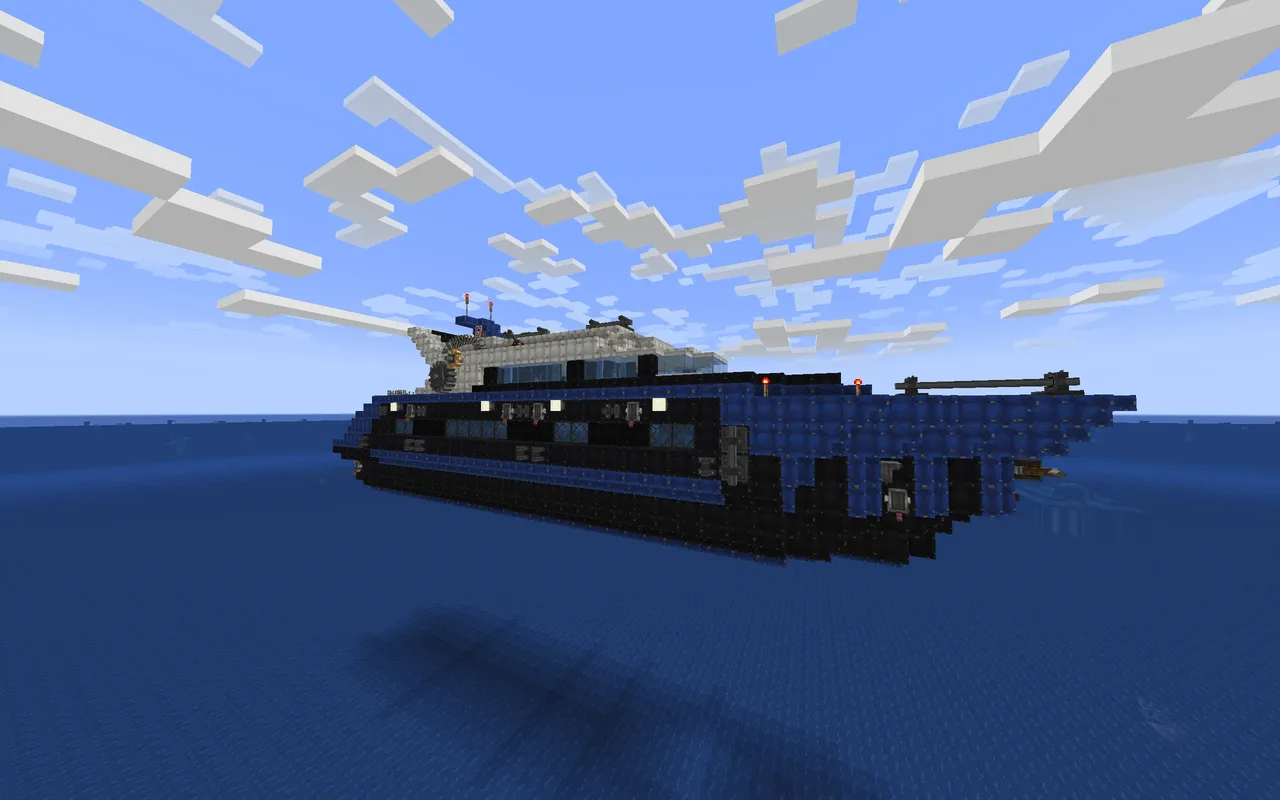 Empty Blue&Black Yacht by yoda