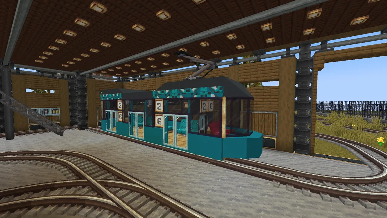 Modern low-floor tram