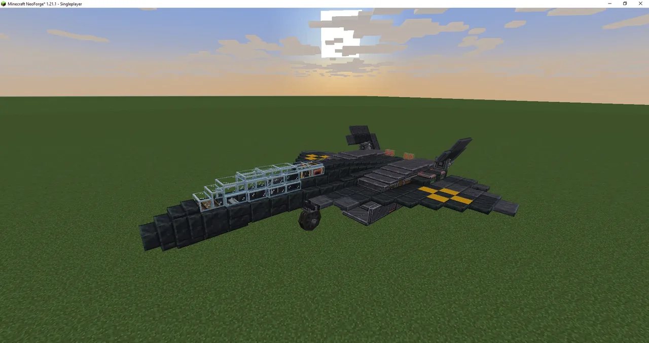 Symmetric sails four thrusters jet plane