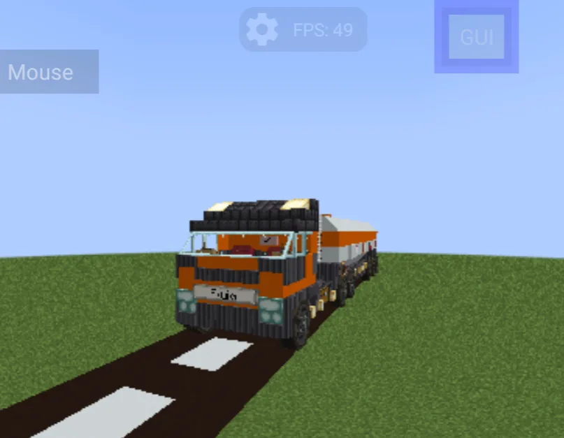 a orange fluid truck