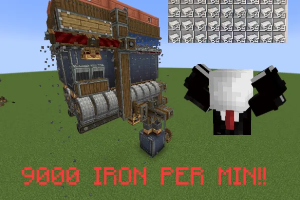 9600PER HOUR, THE BEST IRON FARM IN CREATE! (160 per min)