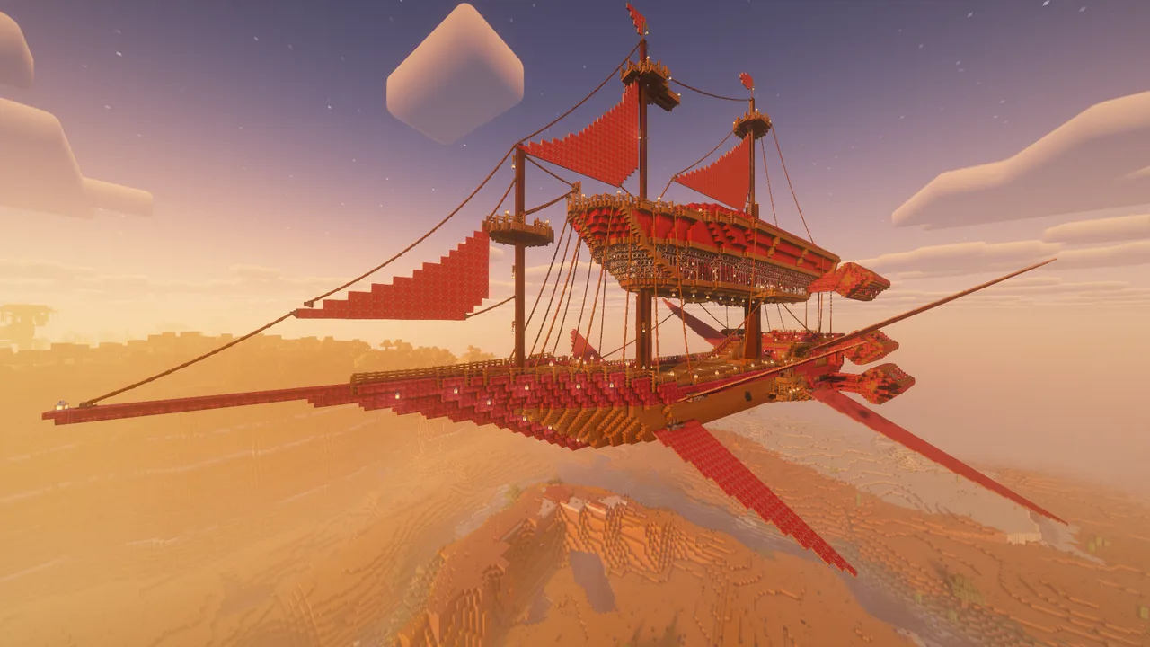 Crimson Zenith – The Giant Flagship of the Flying Fleet