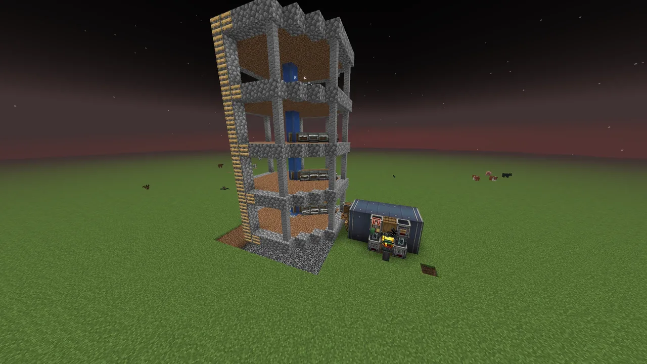 Tall Automated Farm with Storage